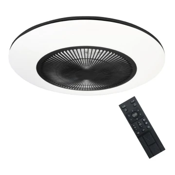 Plafonieră LED dimabilă cu ventilator ARIA LED/38W/230V 3000-6000K negru/alb + telecomandă