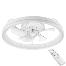 Plafonieră LED dimabilă cu ventilator FARGO LED/37W/230V alb + telecomandă