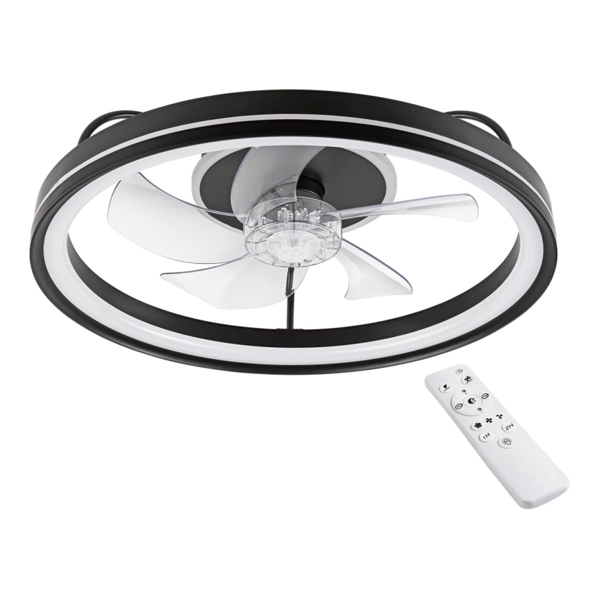 Plafonieră LED dimabilă cu ventilator FARGO LED/37W/230V negru + telecomandă