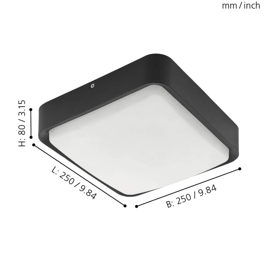 Plafonieră LED dimabilă de exterior Eglo 33573 PIOVE-C LED/14W/230V IP44