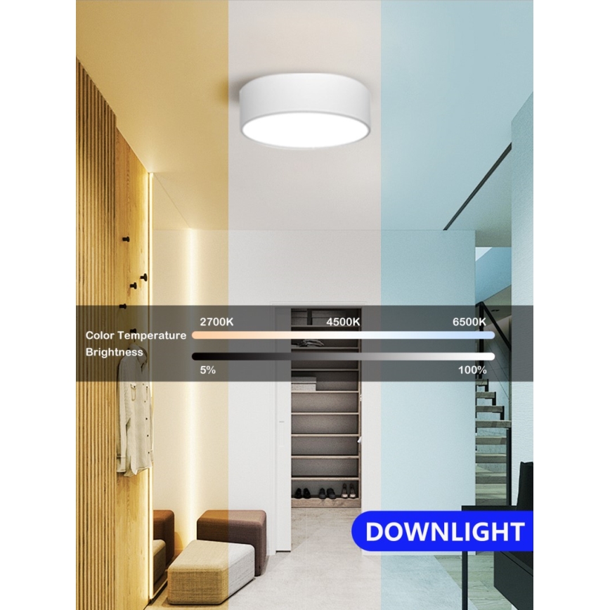 Plafonieră LED dimabilă Immax NEO 07204L RONDATE LED/18W/230V 3000-6000K alb Tuya + telecomandă