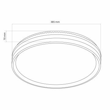 Plafonieră LED dimabilă pentru baie JADWIGA LED/42W/230V 3000-6000K IP44 + telecomandă