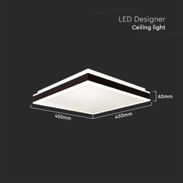 Plafonieră LED dimabilă LED/24W/230V 4000K 45x45 cm negru