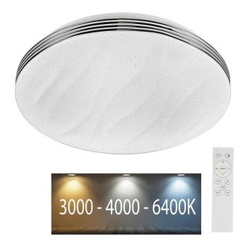 Plafonieră LED dimabilă LED/40W/230V 3000K/4000K/6500K + telecomandă