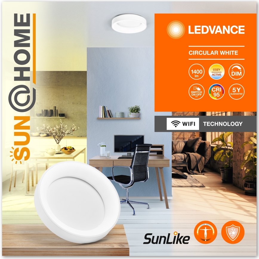 Plafonieră LED dimabilă Ledvance SUN@HOME CIRCULAR LED/18,5W/230V Wi-Fi