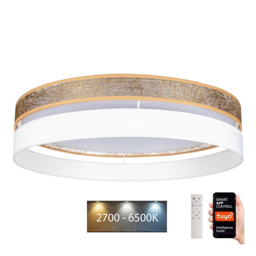 Plafonieră LED dimabilă LIMA LED/36W/230V 2700-6500K Wi-Fi Tuya alb/auriu + telecomandă