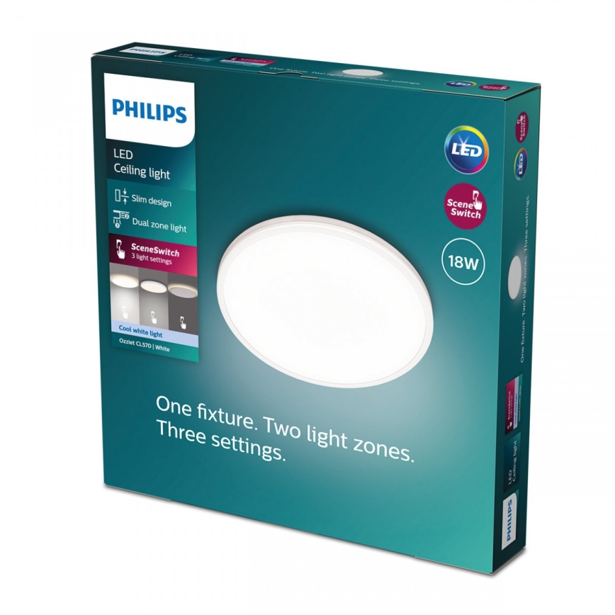 Plafonieră LED dimabilă SCENE SWITCH LED/18W/230V 4000K alb Philips