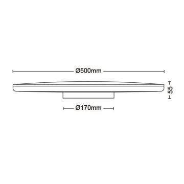 Plafonieră LED dimabilă SCENE SWITCH LED/36W/230V 4000K negru Philips