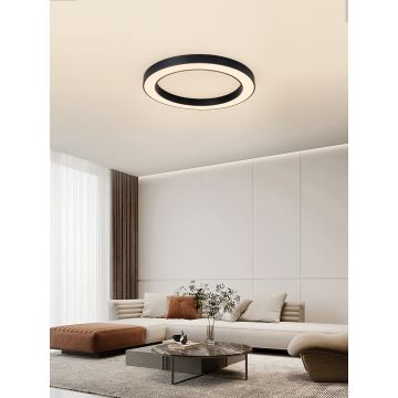 Plafonieră LED dimabilă PASTEL LED/68W/230V 95 cm negru Tuya Immax NEO 07210L + telecomandă