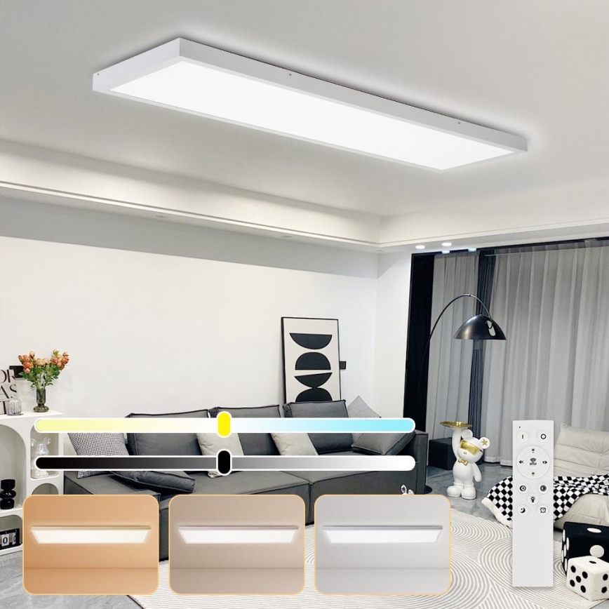 Plafonieră LED dimabilă pentru baie Brilagi FRAME SMART LED/50W/230V 3000-6000K IP44 alb + telecomandă