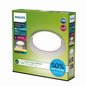 Plafonieră LED dimabilă Philips FLETA LED/10W/230V 2700K transparent