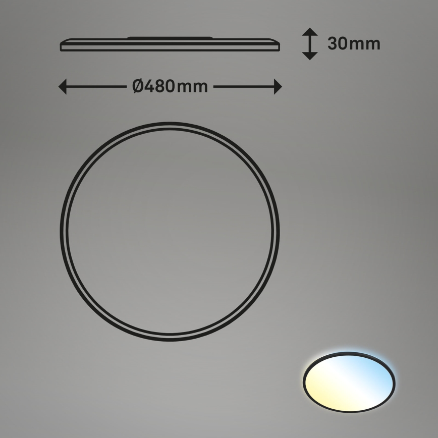 Plafonieră LED dimabilă SLIM LED/31W/230V 2700-6500K Brilo + telecomandă