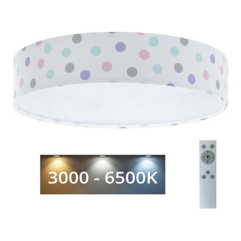 Plafonieră LED dimabilă SMART GALAXY KIDS LED/24W/230V 3000-6500K colorat buline + telecomandă