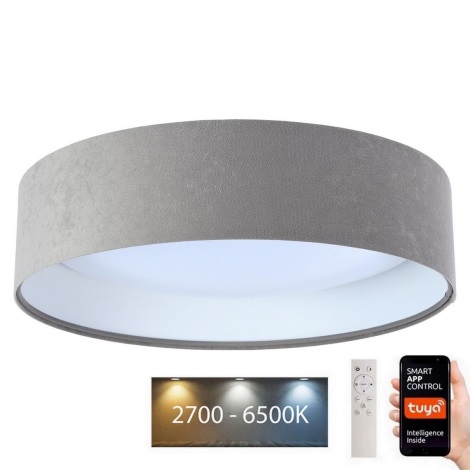 Plafonieră LED dimabilă SMART GALAXY LED/36W/230V d. 55 cm 2700-6500K Wi-Fi Tuya gri/albă + telecomandă