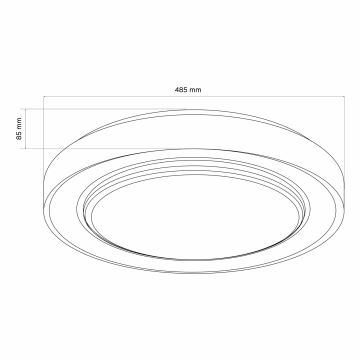 Plafonieră LED dimabilă pentru baie ZYGMUNT LED/72W/230V 3000-6000K IP44 + telecomandă