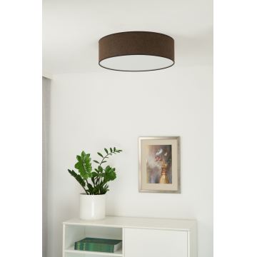 Plafonieră LED Duolla CORTINA LED/26W/230V d. 30 cm maro