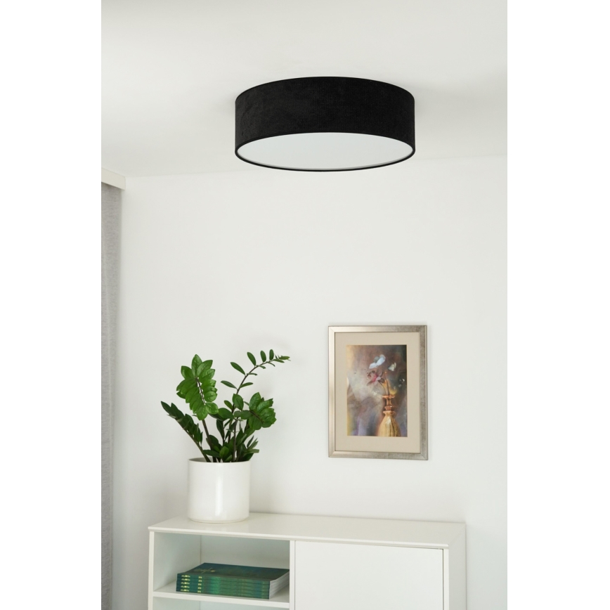 Plafonieră LED Duolla CORTINA LED/26W/230V d. 30 cm negru