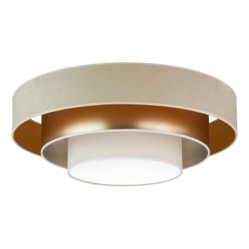 Plafonieră LED Duolla LUNETA LED/26W/230V d. 60 cm 4000K bej/auriu/crem