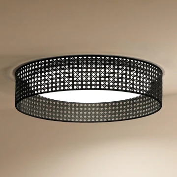 Plafonieră LED Duolla ROLLER RATTAN LED/24W/230V negru