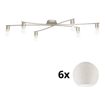 Plafonieră LED Eglo MY CHOICE 6xE14/4W/230V crom/alb