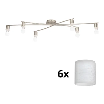 Plafonieră LED Eglo MY CHOICE 6xE14/4W/230V crom/alb