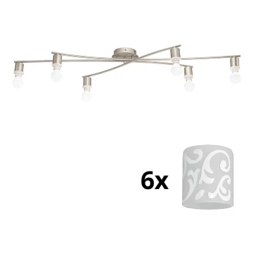 Plafonieră LED Eglo MY CHOICE 6xE14/4W/230V crom/alb