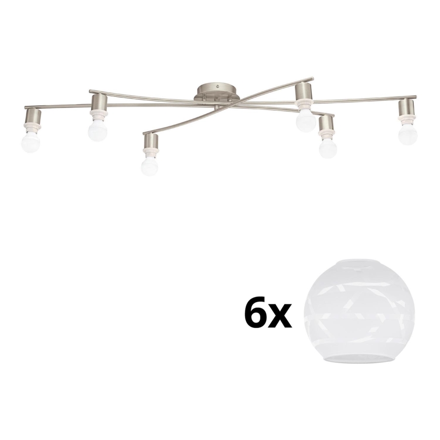 Plafonieră LED Eglo MY CHOICE 6xE14/4W/230V crom/alb