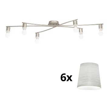 Plafonieră LED Eglo MY CHOICE 6xE14/4W/230V crom/crem