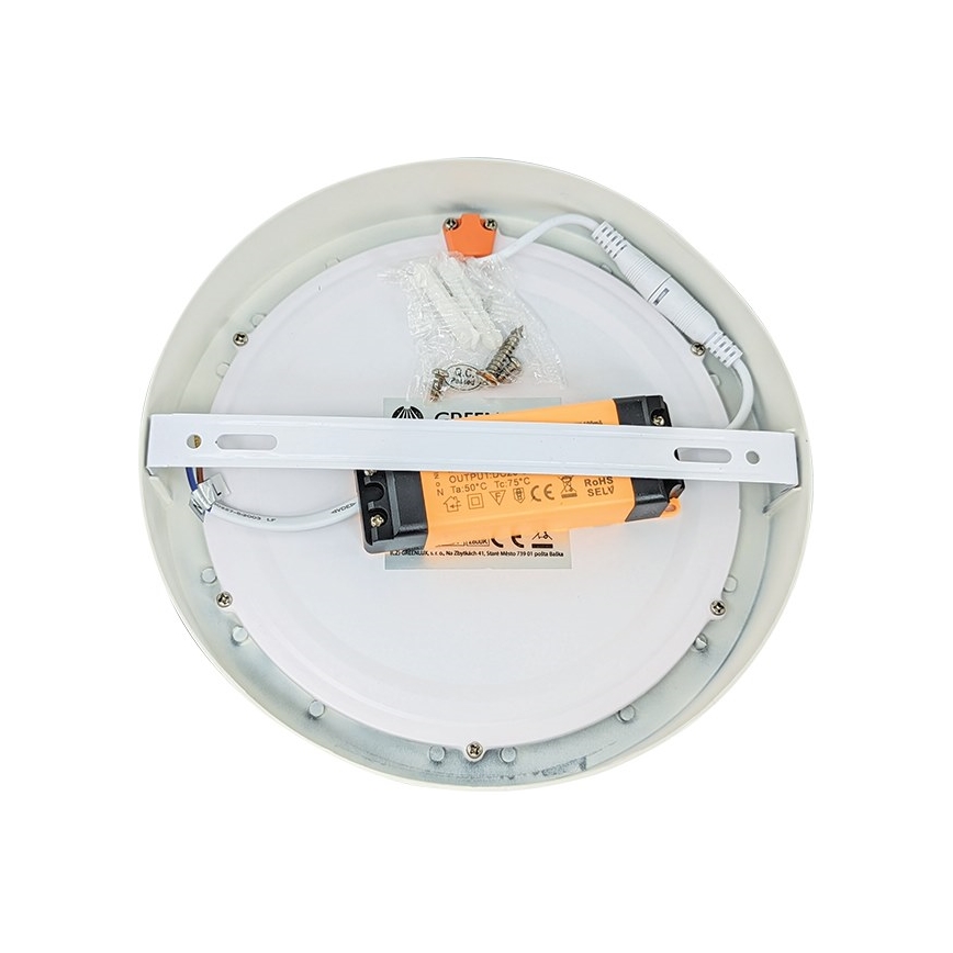 Plafonieră LED FENIX LED/12W/230V 3800K d. 17 cm alb zăpadă
