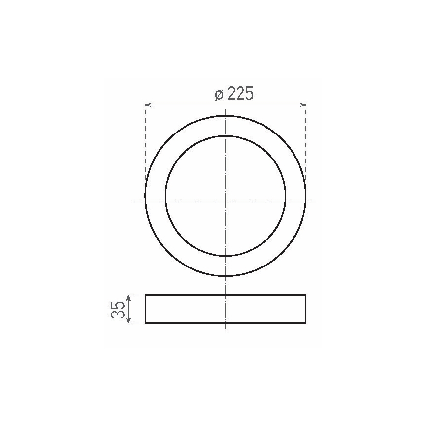 Plafonieră LED FENIX LED/18W/230V 3800K d. 22,5 cm