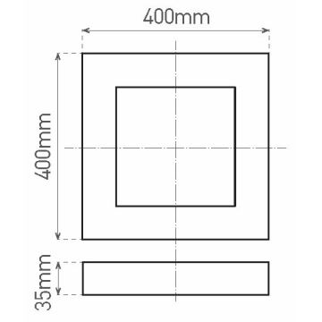 Plafonieră LED FENIX LED/32W/230V 3800K 40 cm