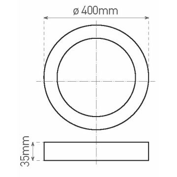 Plafonieră LED FENIX LED/32W/230V 3800K d. 40 cm alb zăpadă