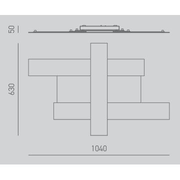 Plafonieră LED Gea Luce DOHA P G N DOHA LED/50W/230V negru