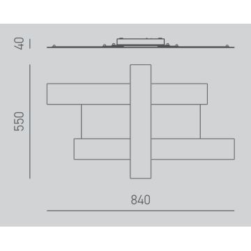 Plafonieră LED Gea Luce DOHA P M A DOHA LED/40W/230V crom mat