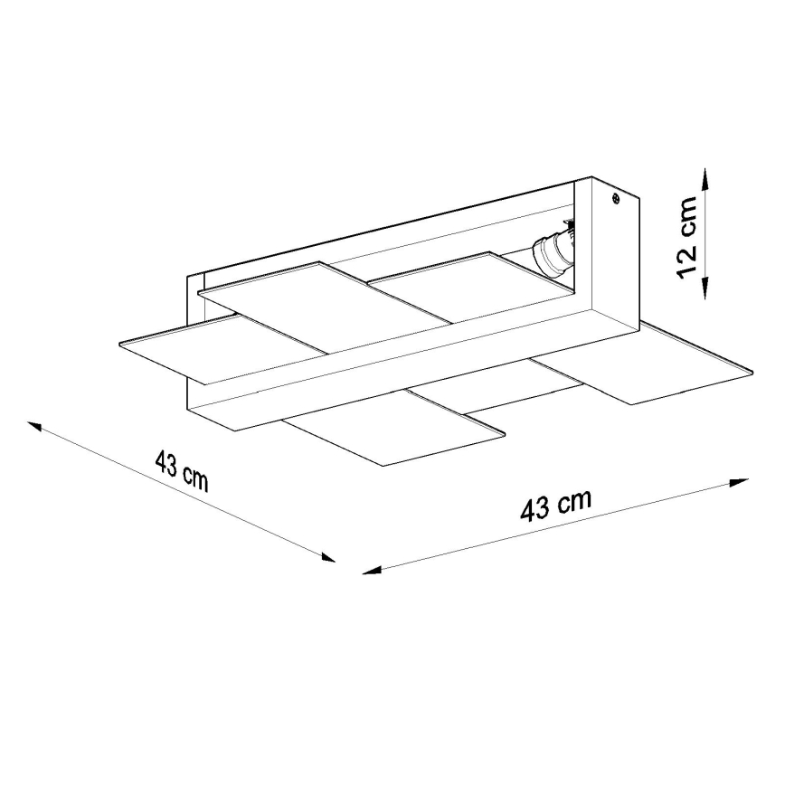 Plafonieră LED HERA 2xE27/7,5W/230V bej Brilagi