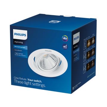 Plafonieră LED încastrată dimabilă SCENE SWITCH 1xLED/5W/230V 4000K Philips