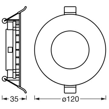 Plafonieră LED încastrată dimabilă SUN@HOME LED/8W/230V 2200-5000K CRI 95 Wi-Fi Ledvance