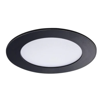 Plafonieră LED încastrată pentru baie ROUNDA LED/6W/230V IP44 neagră d. 12 cm