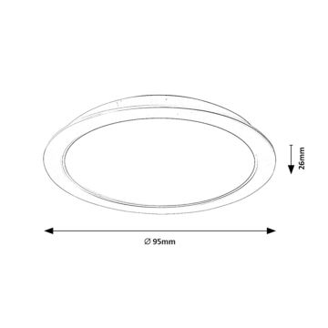 Plafonieră LED încastrată LED/5W/230V d. 9,5 cm Rabalux