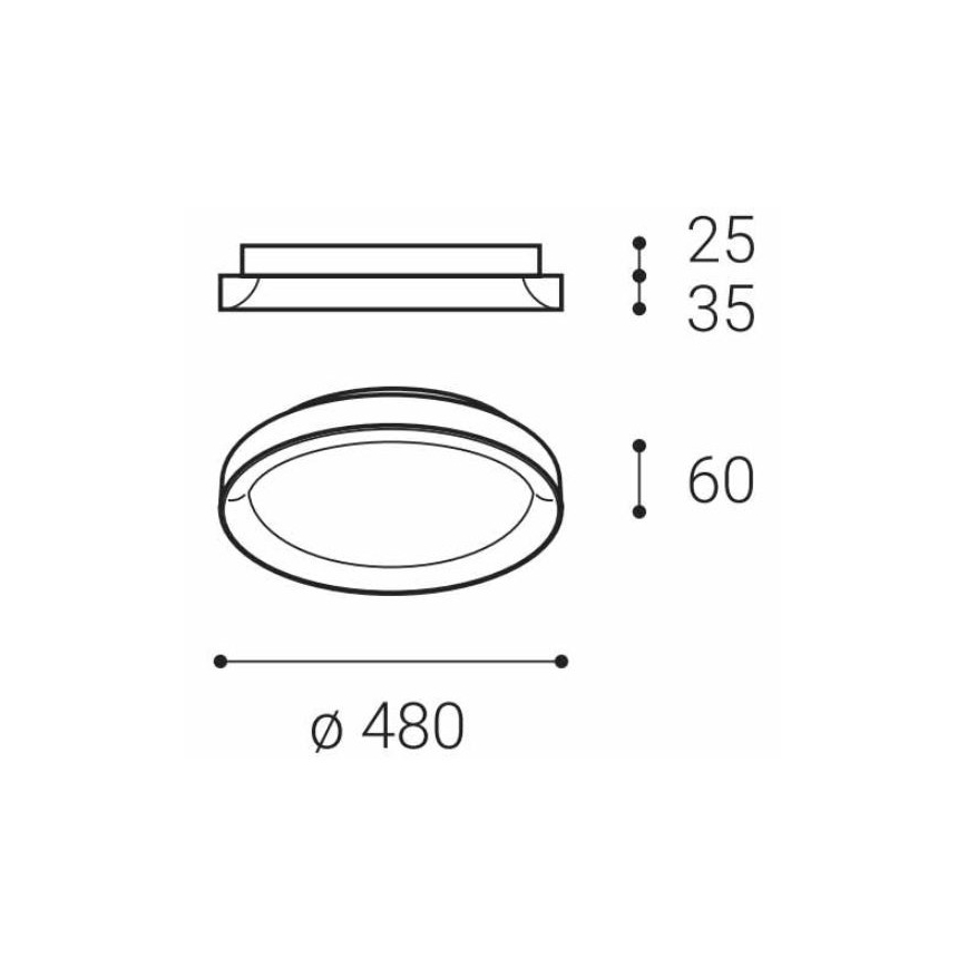 Plafonieră LED LED2 BELLA SLIM LED/38W/230V 3000/4000K neagră