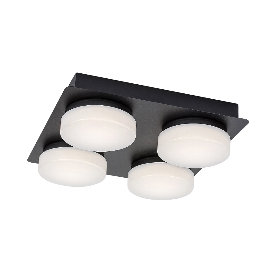 Plafonieră LED pentru baie 4xLED/5,2W/230V IP44 negru Rabalux