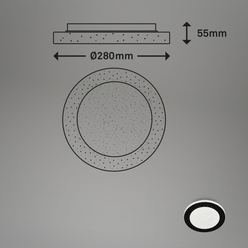 Plafonieră LED pentru baie Briloner 3693-015 LED/15W/230V IP44 4000K d. 28 cm