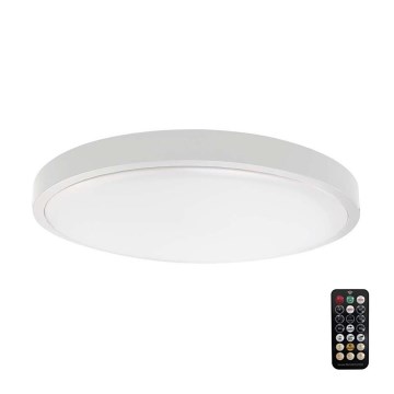 Plafonieră LED pentru baie cu senzor LED/18W/230V IP44 4000K d. 29 cm alb + telecomandă