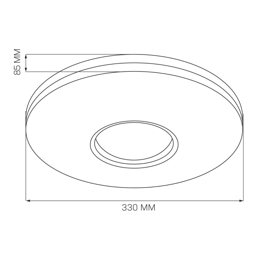 Plafonieră LED pentru baie DETROIT LED/18W/230V d. 33 cm IP44