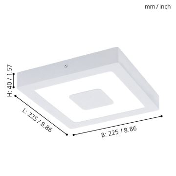 Plafonieră LED pentru baie Eglo 33135 IPHIAS LED/16,5W/230V 4000K IP44