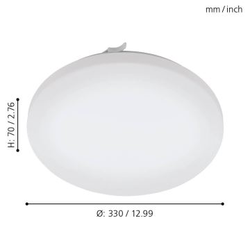 Plafonieră LED pentru baie Eglo 79523 TUSCOLA LED/14,6W/230V IP44