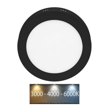 Plafonieră LED pentru baie LADA LED/12W/230V 3000/4000/6000K IP44 negru