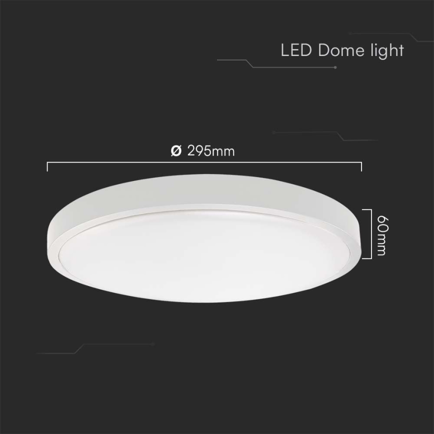 Plafonieră LED pentru baie LED/24W/230V 6500K IP44 alb