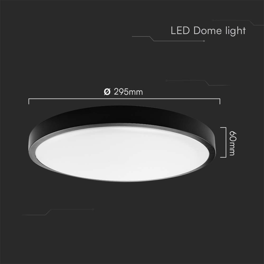 Plafonieră LED pentru baie LED/36W/230V 4000K IP44 negru