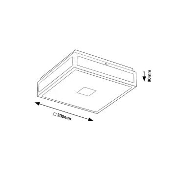 Plafonieră LED pentru baie Rabalux LED/18W/230V IP44 negru